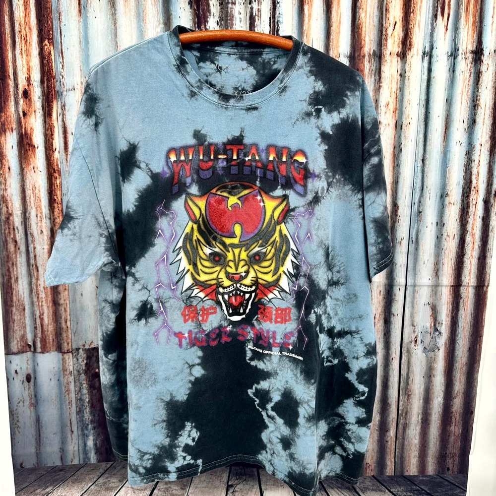 Wu‑Tang Clan 2021 Tie‑Dye Tiger Style Shirt 1X/2X – Airbrushed Look